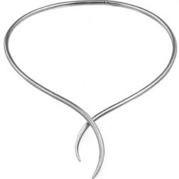 Sterling Silver Cross-over Hinged Choker