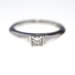 Michael Birnie Platinum & Square 0.4ct HVS Diamond Engagement Ring