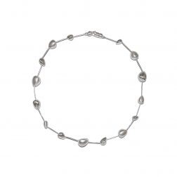 Tezer Sterling Silver Pebble Necklace