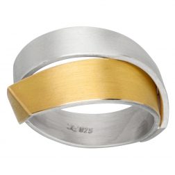 Manu Gold And Silver Fold Ring Size M