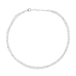 Tezer Sterling Silver Sparkle Necklace