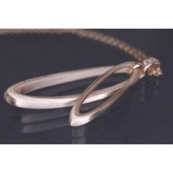 Lindenau Rose Gold Plated Oval Loop Necklace