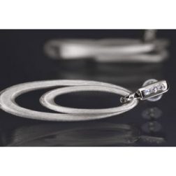 Lindenau Silver Oval Loop Earrings